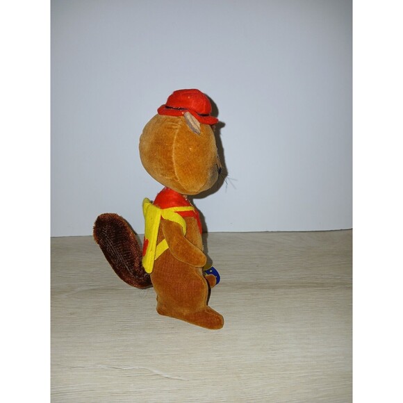 R. Dakin Dream Pets Eager Beaver Stuffed Animal Sawdust Camper Japan Vintage - Picture 12 of 16